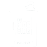 The Fireside logo - white